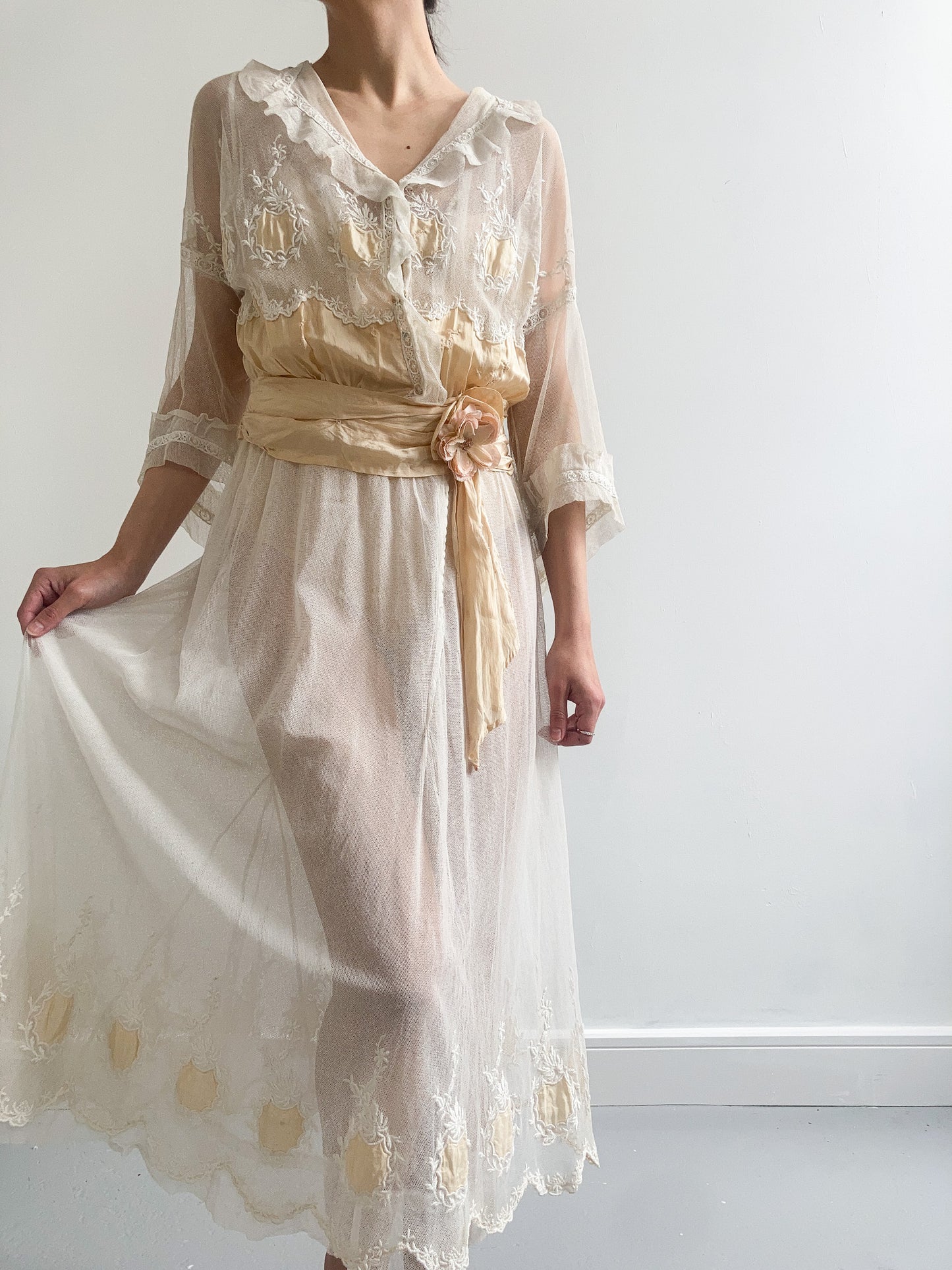 Regency Silk and Net Wedding Gown