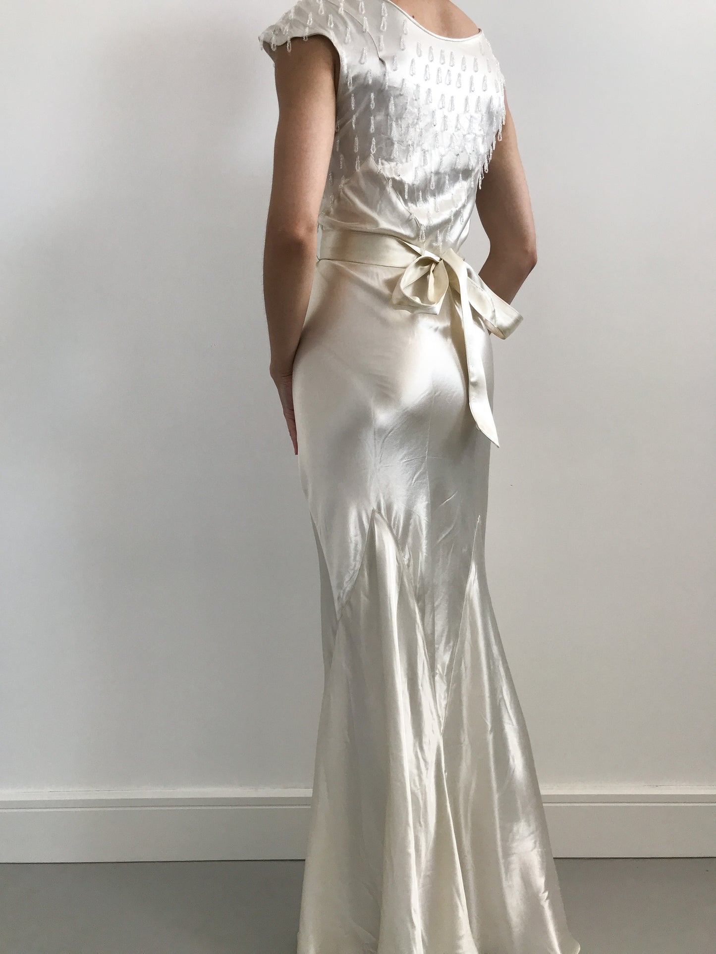 1930s Teardrop & Silk Wedding Gown