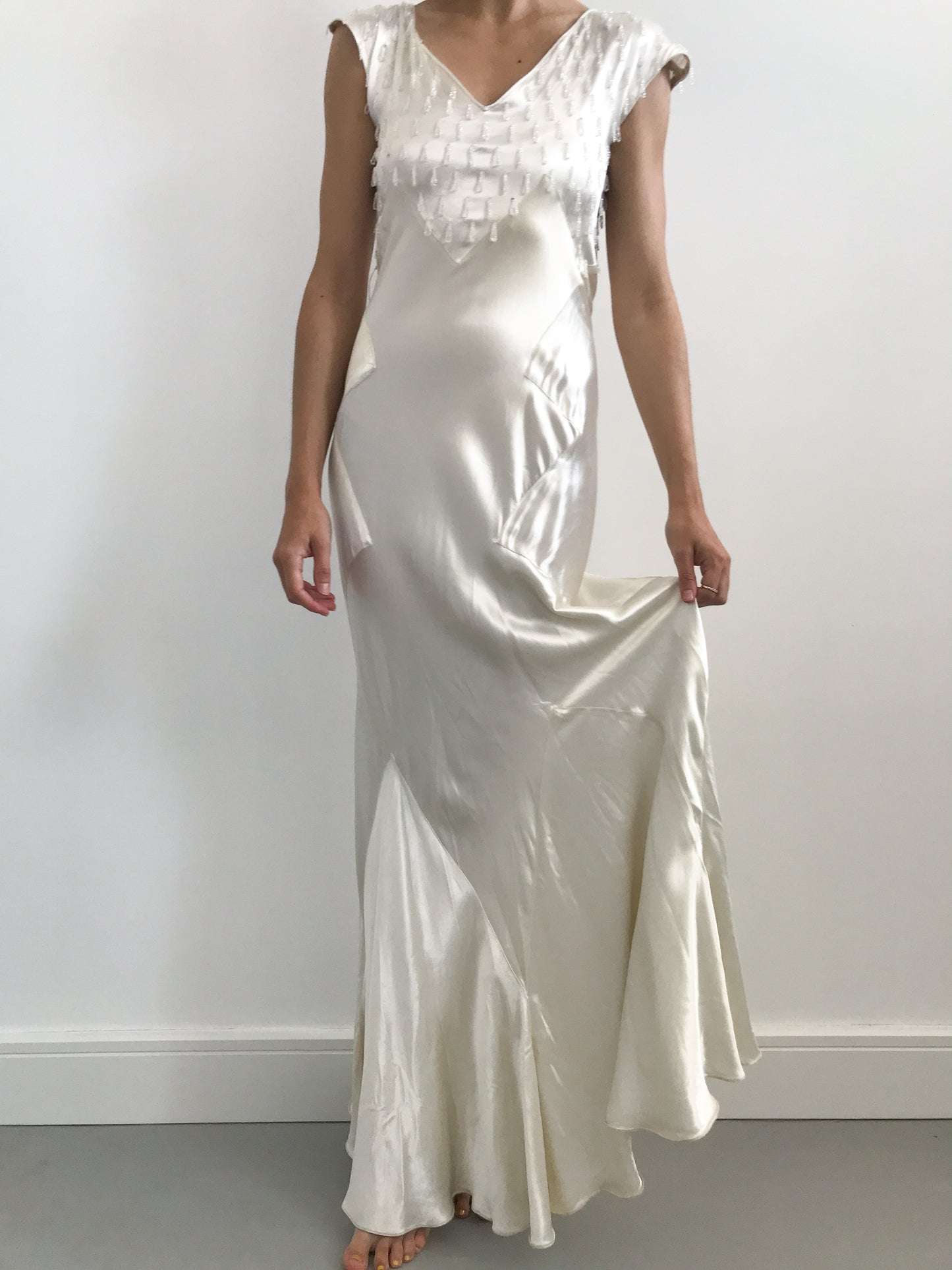 1930s Teardrop & Silk Wedding Gown