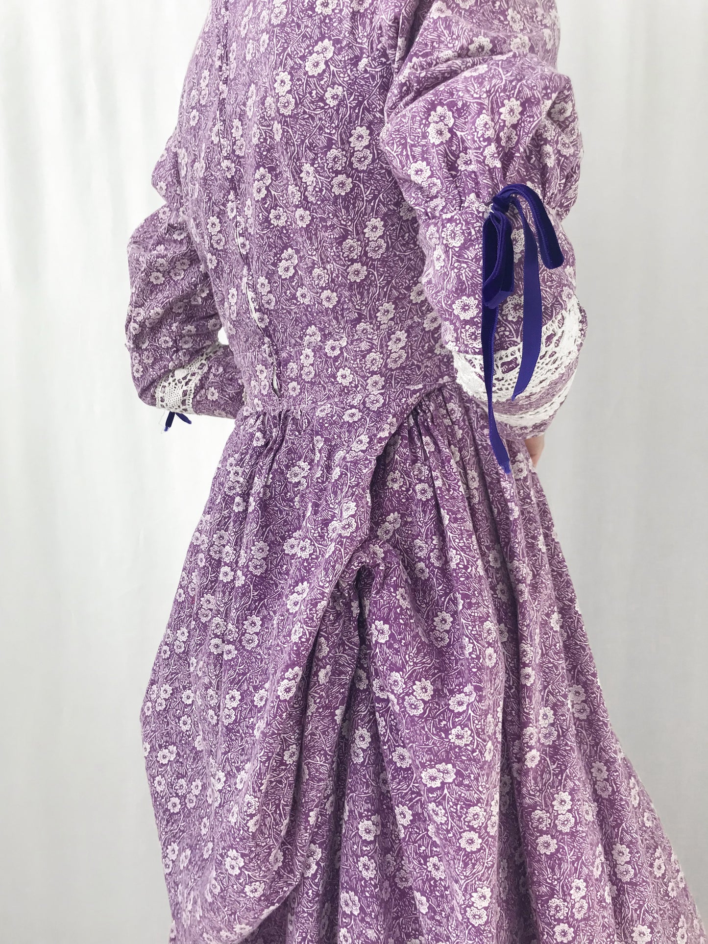 Vintage Laura Ashley Victorian Bustle Dress